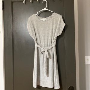 Grey and White Dress